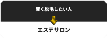 賢く脱毛したい人→エステサロン